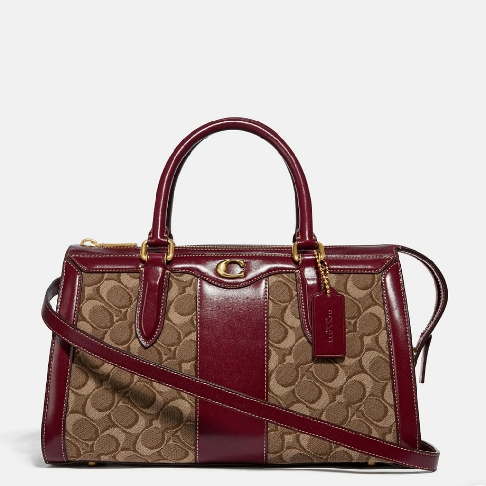 **SOLD** Coach Bond Bag In Signature Jacquard